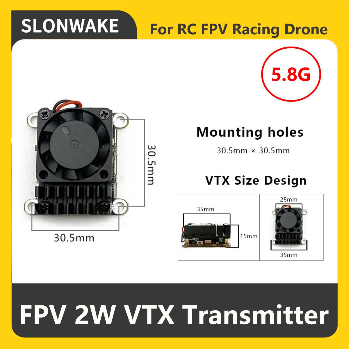 SLONWAKE 5.8G 2000mW FPV VTX Z - Fpv Drone Frame recensie en prijs