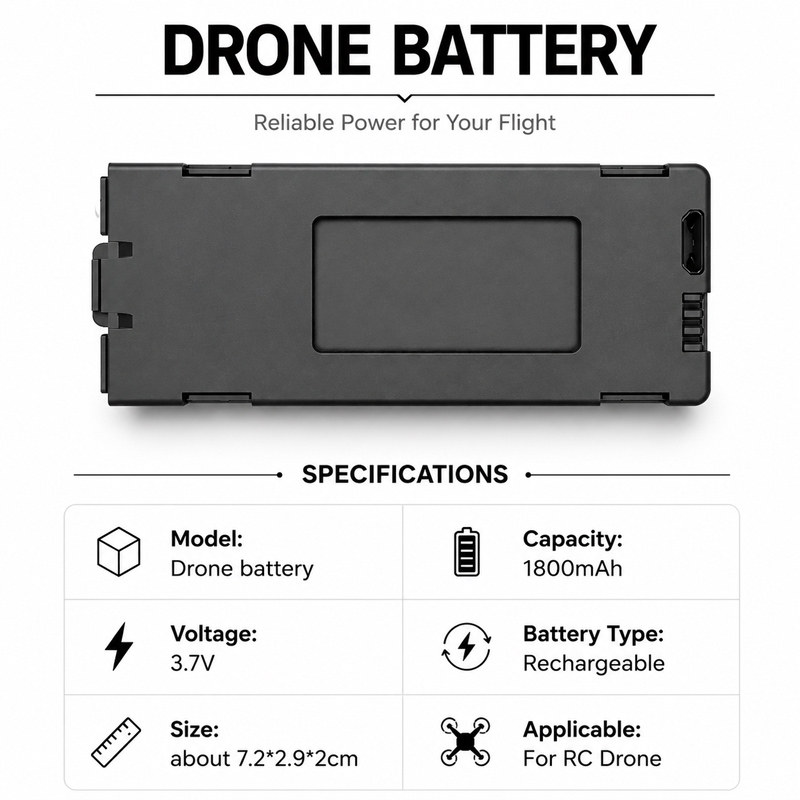 E88 Drone Batterij 3.7V 1800Ma - Eachine Drone E58 recensie en prijs